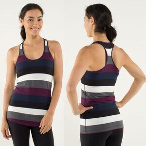Lululemon Colorblock Stripe Luon Cool Racerback Tank